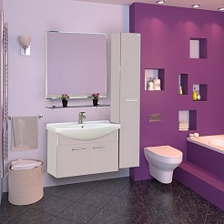 Misty Тумба с раковиной Джулия 85 подвесная бежевая Beidge – фотография-2